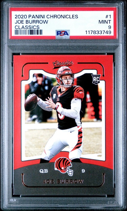 2020 Panini Chronicles Classics JOE BURROW #1 PSA 9 MINT RC 🌟