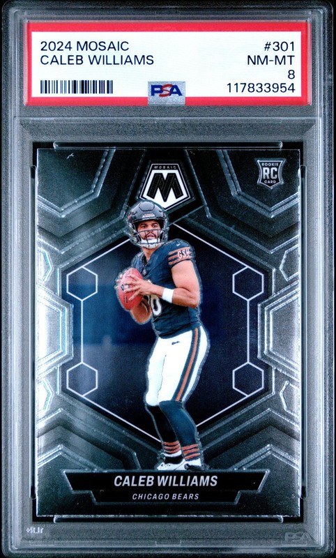 2024 Panini Mosaic CALEB WILLIAMS #301 PSA 8 NM-MINT RC Rookie Card ⭐