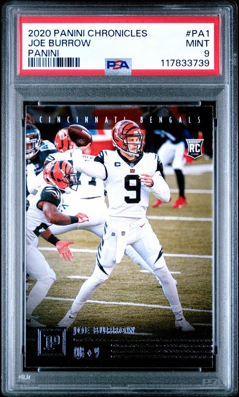 2020 Panini Chronicles JOE BURROW #PA1 PSA 9 MINT RC Rookie Card 🌟
