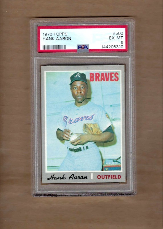 1970  TOPPS  HANK  AARON  #  500     PSA  6