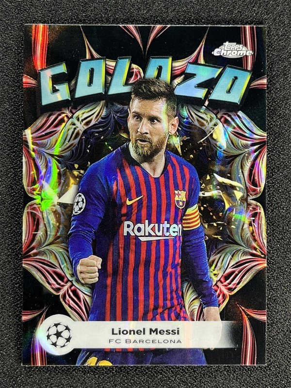 2023-24 Topps Chrome UEFA Lionel Messi #GL-5 Black Lava Golazo FC Barcelona