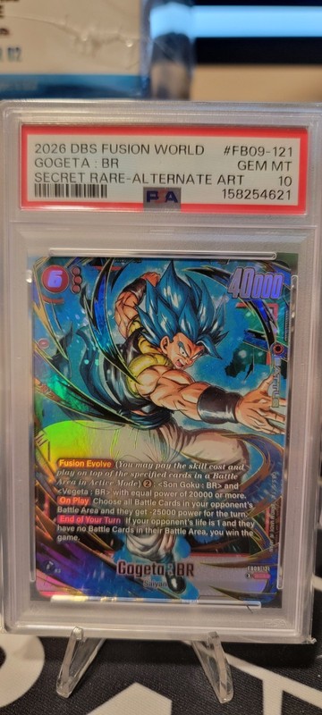 2026 DRAGON BALL SUPER FUSION WORLD DUAL EVOLUTION #FB09-121 GOGETA : BR PSA 10
