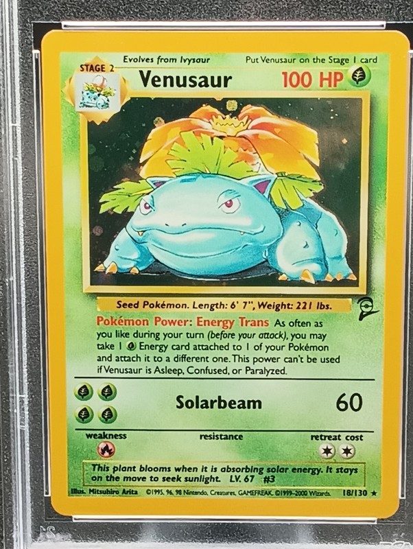 Venusaur 018/130 Base Set 2 Holo PSA 6 EX-MT view 2