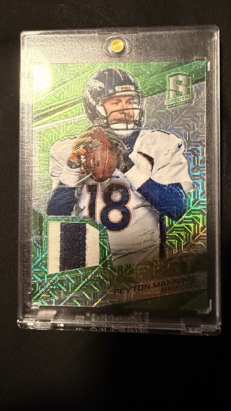 Peyton Manning GAME WORN patch 2015 Panini Spectra Sunday Best /25 Broncos/colt