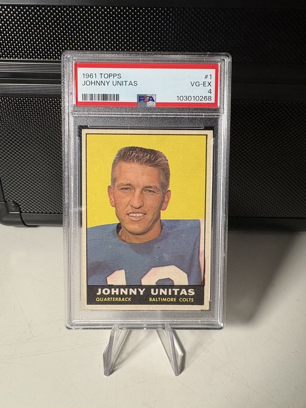 Johnny Unitas 1961 Topps 1 Colts PSA 4