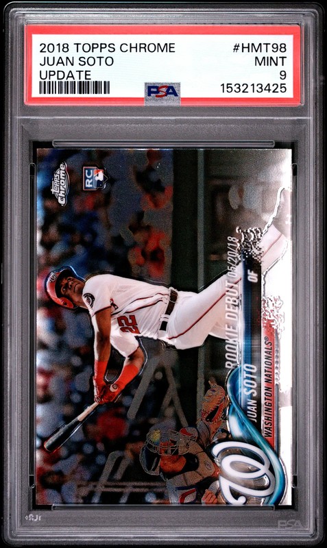 2018 Topps Chrome Update Juan Soto #HMT98 PSA 9