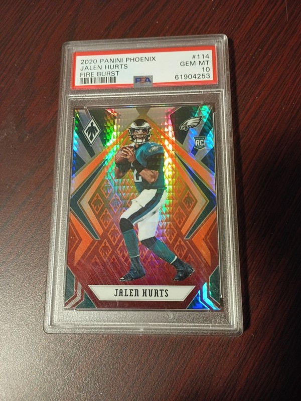 2020 Panini Phoenix - Rookies Jalen Hurts #114 Fire Burst (RC) PSA 10 