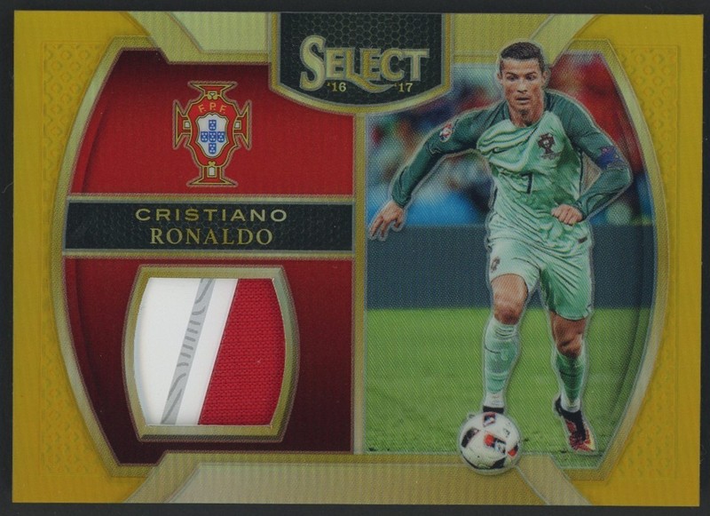 2016-17 Panini Select Soccer Gold Prizm #M-CR7 Cristiano Ronaldo Patch 6/10