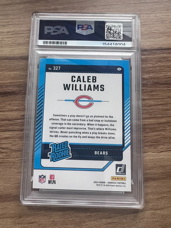2024 Panini Donruss - Rated Rookie Caleb Williams #327 (RC) PSA 6 view 2