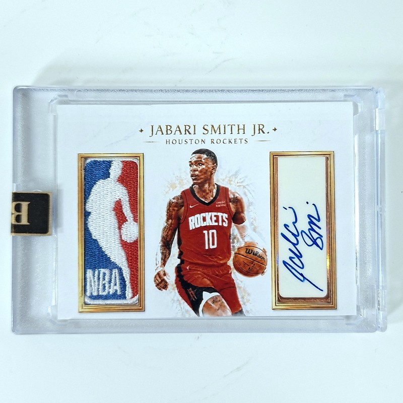 Jabari Smith Logoman Autograph Custom Card - One of One - Patch Auto - 1/1 view 1