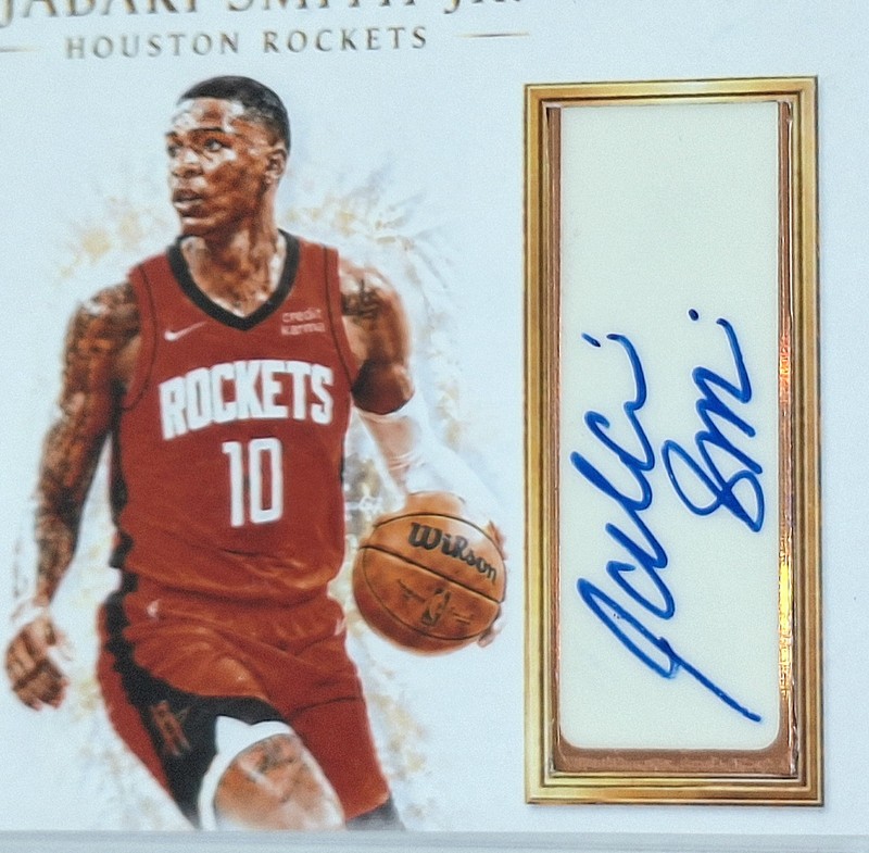 Jabari Smith Logoman Autograph Custom Card - One of One - Patch Auto - 1/1 view 2