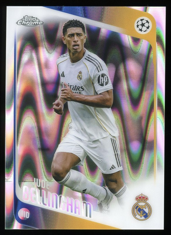 2025-26 Topps Chrome UEFA #64 Jude Bellingham Raywave Refractor