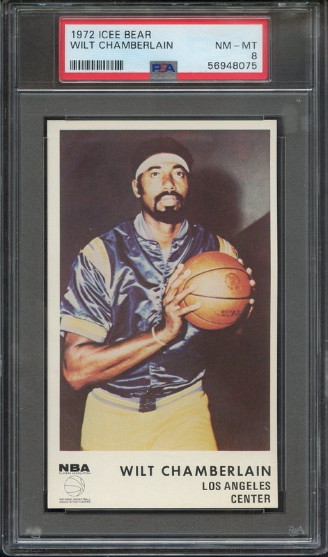 1972 Icee Bear Set-Break Wilt Chamberlain PSA 8 NM-MT
