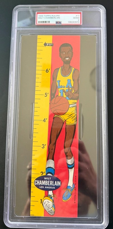 1969 Topps Basketball Rulers #11 Wilt Chamberlain PSA 2 GOOD
