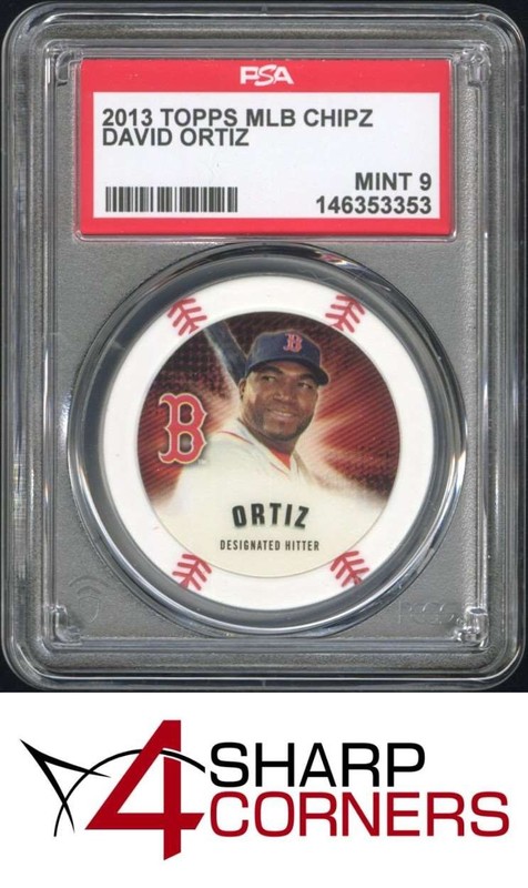2013 TOPPS MLB CHIPZ DAVID ORTIZ RED SOX HOF POP 1 PSA 9