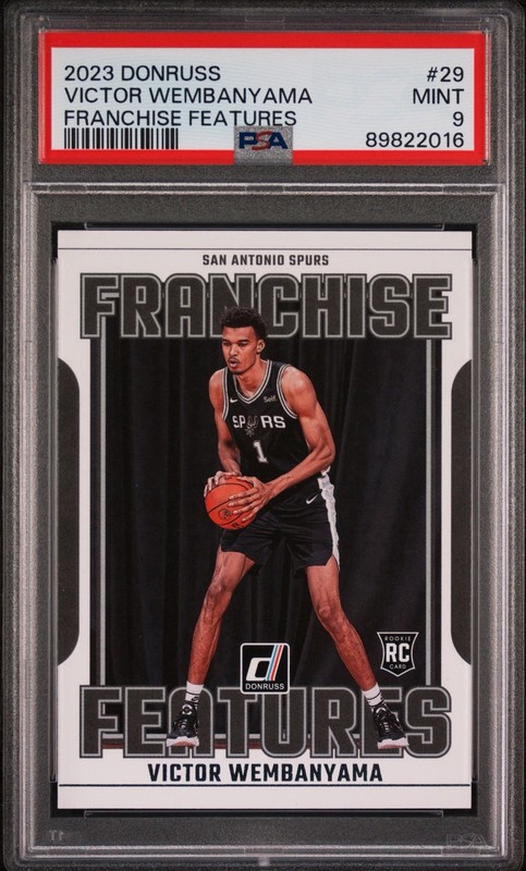 2023-24 Donruss Victor Wembanyama Franchise Features RC #29 Spurs PSA 9