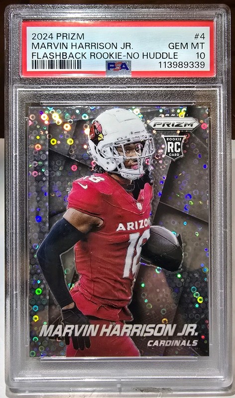 2024 Prizm - Prizm Flashback Rookie Marvin Harrison Jr. No Huddle Prizm (RC) view 2