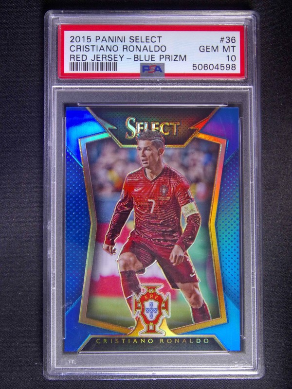2015-16 Panini Select Cristiano Ronaldo #36 Blue Prizm /299 PSA 10