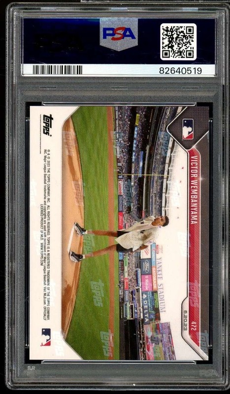 Victor Wembanyama Rookie Card 2023 Topps Now #472 PSA 10 view 2