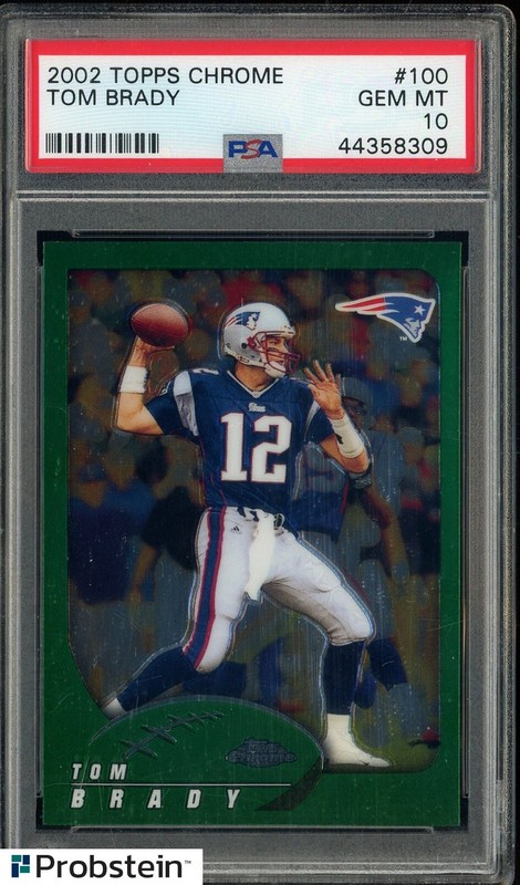2002 Topps Chrome Tom Brady #100 New England Patriots PSA 10 GEM MINT