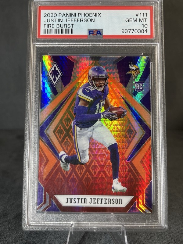 Justin Jefferson 2020 Phoenix #111 Fire Burst Rookie PSA 10