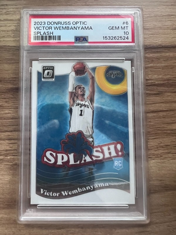 2023-24 Donruss Optic Splash-Victor Wembanyama   #6  RC-PSA 10