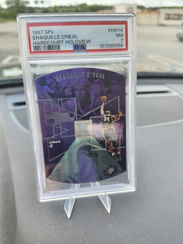 SHAQUILLE O'NEAL 1997 SPX HARDCOURT HOLOVIEW PSA 7. LAKERS.
