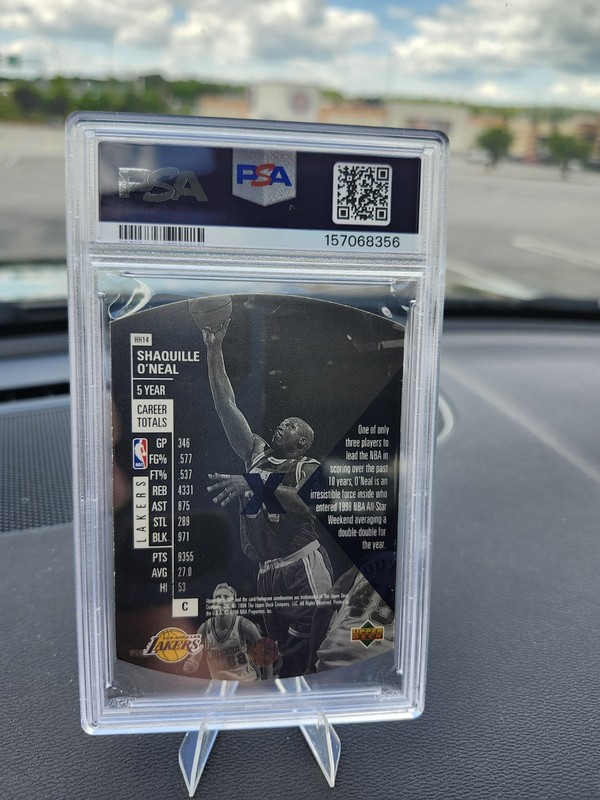 SHAQUILLE O'NEAL 1997 SPX HARDCOURT HOLOVIEW PSA 7. LAKERS. view 2
