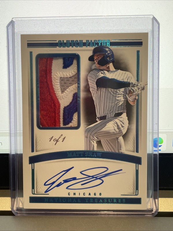 2024 National Treasures Matt Shaw RC Jersey Patch Auto RPA Rookie Card True 1/1