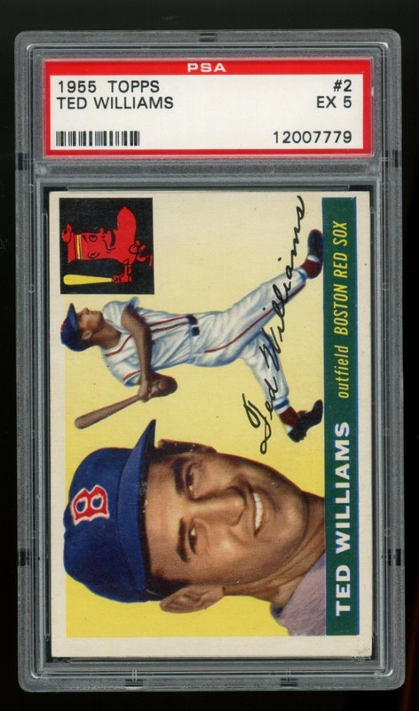 PSA EX 5 1955 Topps Ted Williams #2 view 2