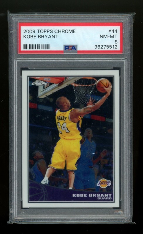 PSA 8 2009 TOPPS CHROME KOBE BRYANT #44 /999