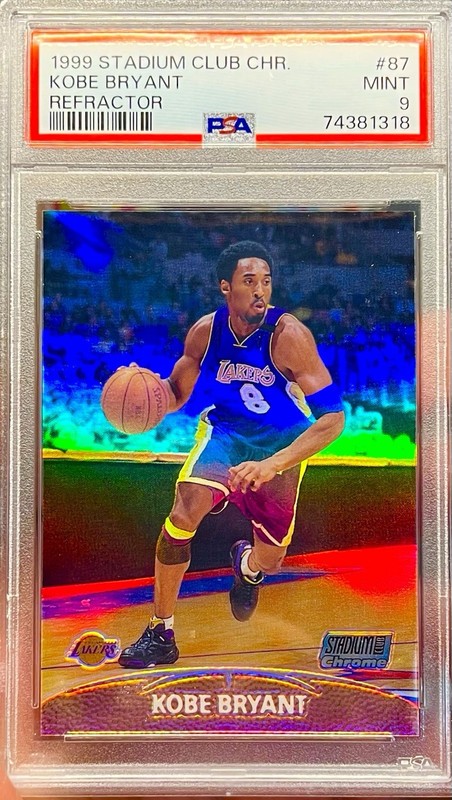 1999 Kobe Bryant Stadium Club Chrome Refractor PSA 9