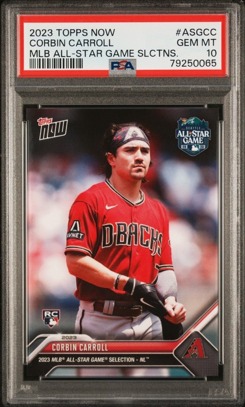 2023 Topps Now Corbin Carroll MLB All -Star Game Selections Rookie RC PSA 10 GM