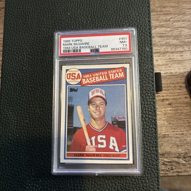 1985 Topps #401 Mark McGwire Rookie USA Baseball Team SGC 7.5 NM+ RC Nice!