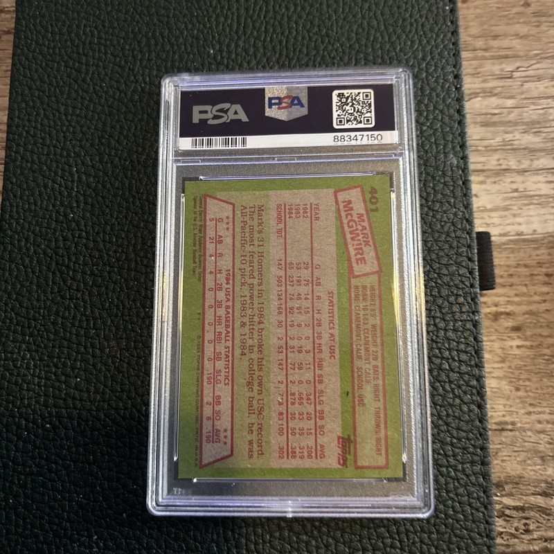 1985 Topps #401 Mark McGwire Rookie USA Baseball Team SGC 7.5 NM+ RC Nice! view 2