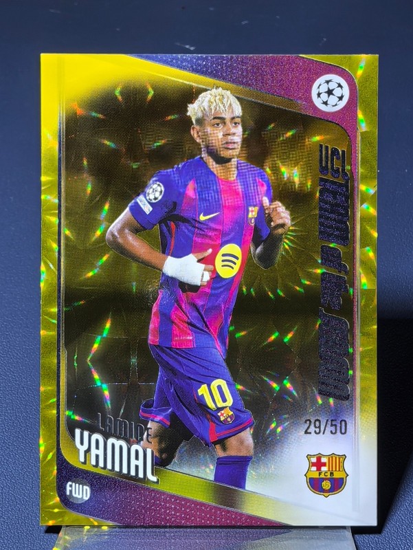 2025-26 Topps UEFA Lamine Yamal #10 Gold Diamonate /50