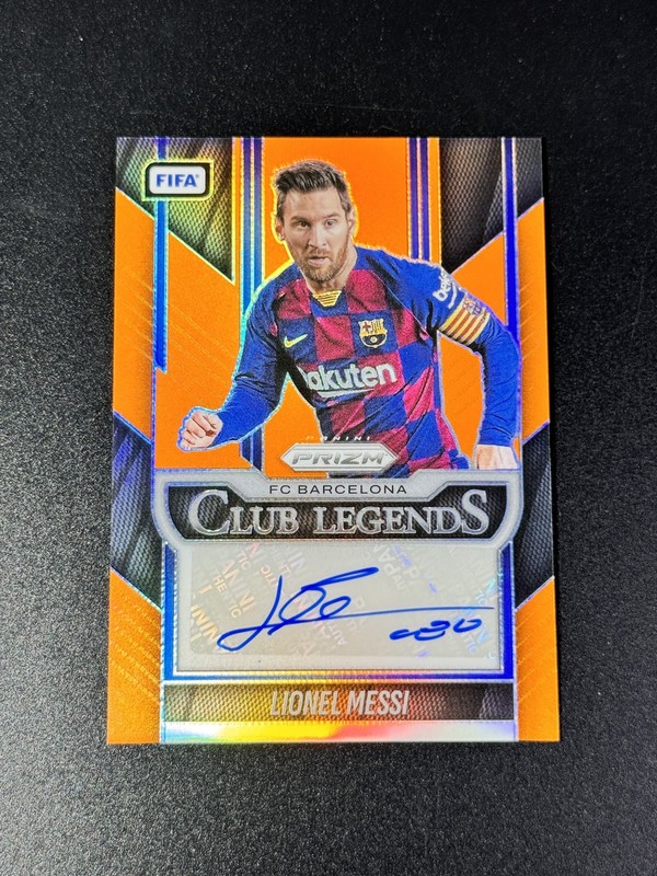 2025-26 Panini Prizm FIFA Lionel Messi Club Legends Auto Orange /99