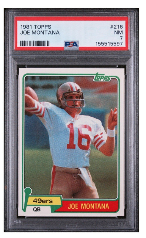 1981 Topps Joe Montana Rookie #216 PSA 7 Sharp Centered Fresh Grade/Slab 2026
