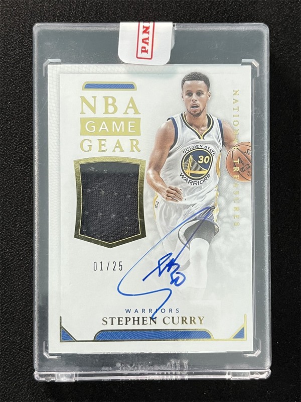 1/25 ≈1/1 ! 2015-16 National Treasures Stephen Curry NBA Game Gear Patch Auto