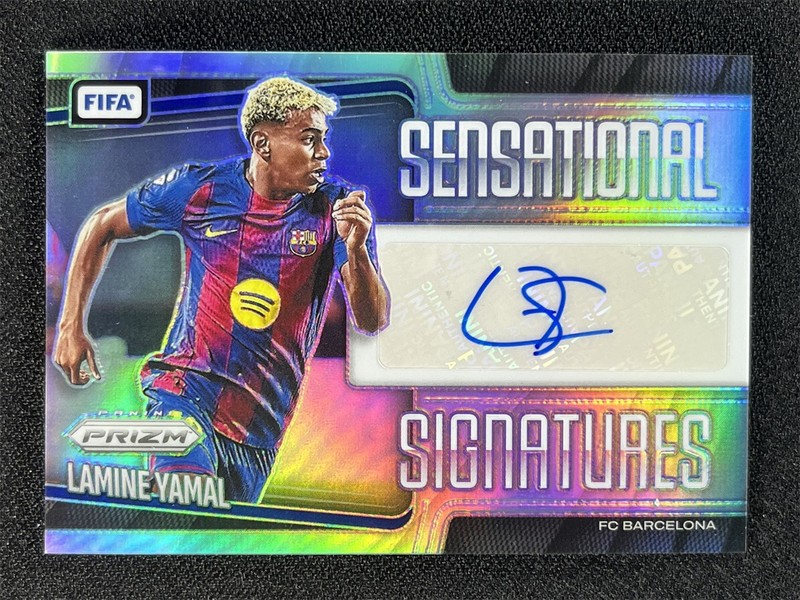 10/25 JSY# 1/1 ! 2025-26 Panini Prizm FIFA Lamine Yamal Silver Sensational Auto