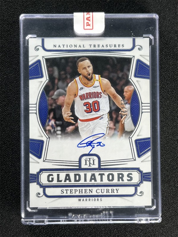 2024-25 Panini National Treasures Stephen Curry #GS-CUR Gladiators Auto /25
