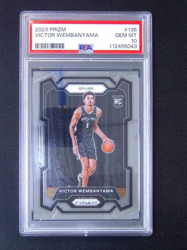 2023-24 Panini Prizm Victor Wembanyama #136 RC Rookie PSA 10 #s03