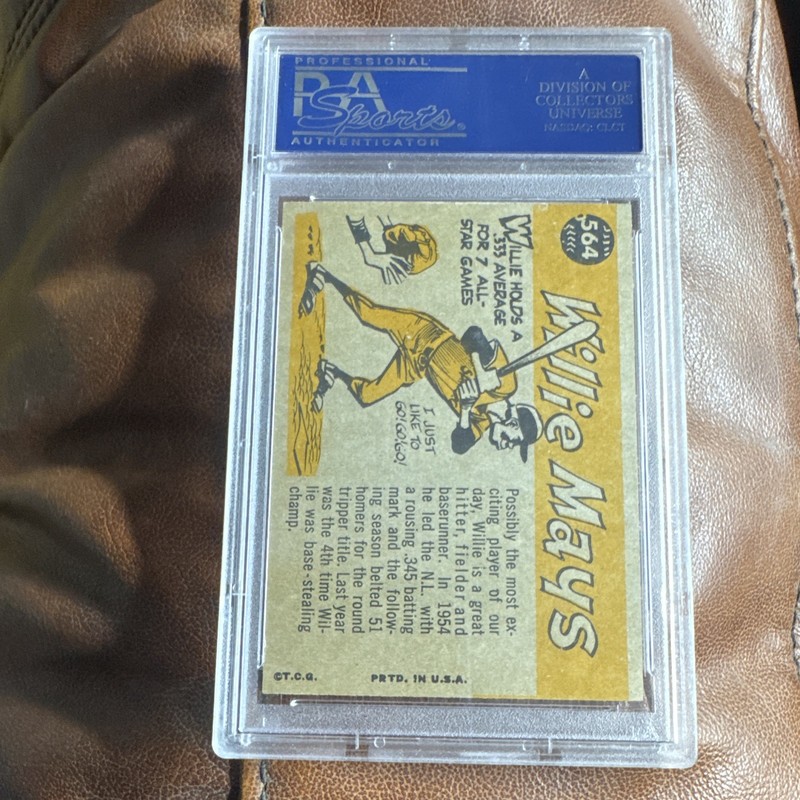 1960 Topps Willie Mays San Francisco Giants #564 All-Star PSA 6 EX-MT view 2