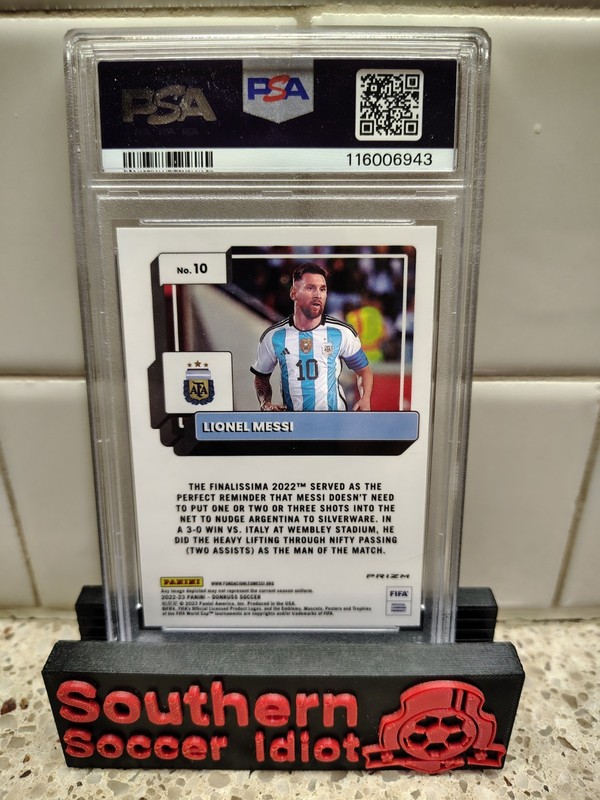 2022-23 Panini Donruss Lionel Messi #10 Optic Holo Prizm PSA 9 🔥🇦🇷🐐 view 2
