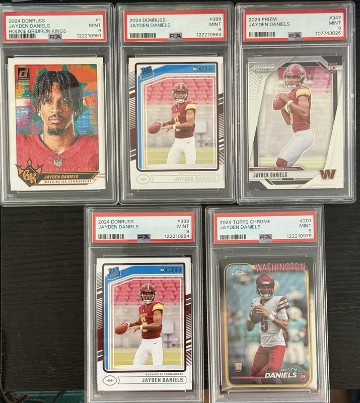 Jayden Daniels Rookie PSA 9 Lot Of 5