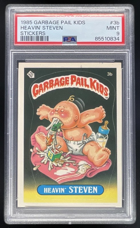 1985 Topps Garbage Pail Kids Stickers #3b Heavin Steven PSA 9