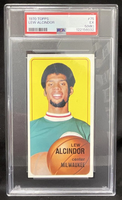 1970-71 Topps #75 Lew Alcindor Kareem Abdul Jabbar PSA 5 (MK)