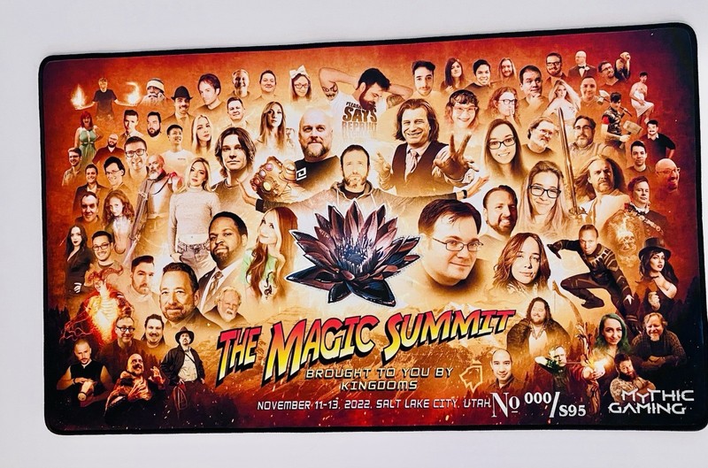 MTG FOIL Black Lotus Playmat The Magic Summit 22 Brandon Sanderson Mythic Gaming