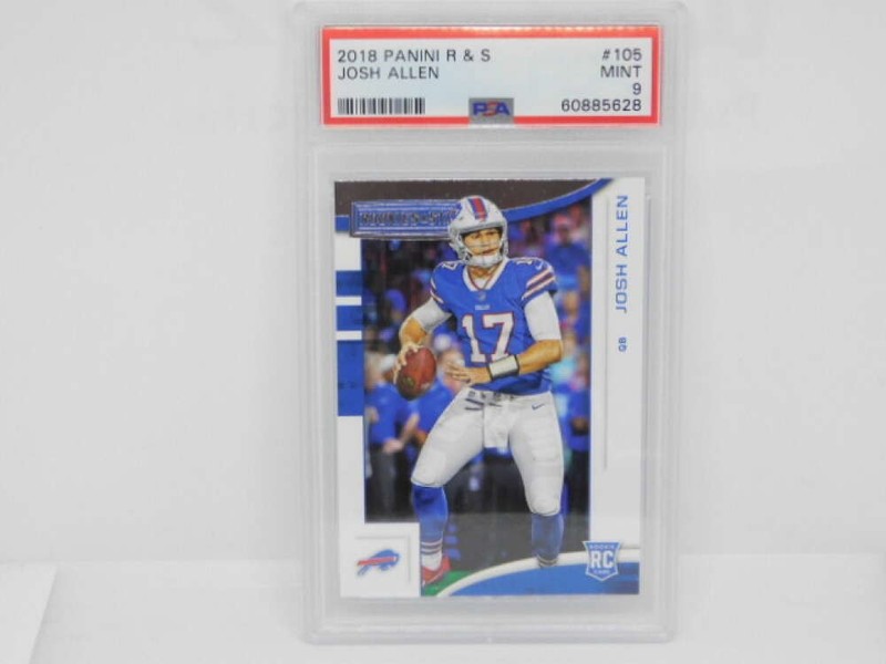 2018 Panini Rookies and Stars #105 Josh Allen RC Rookie Buffalo Bills PSA 9  Ser
