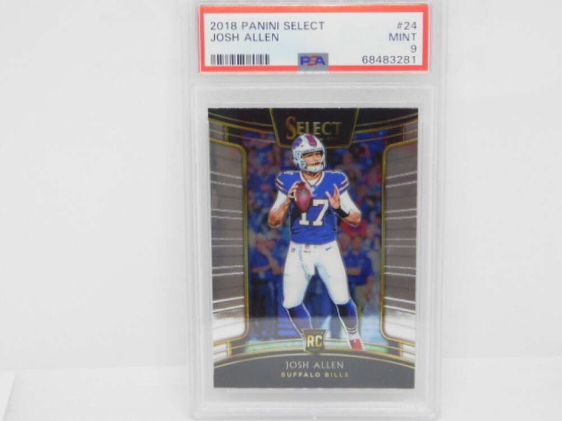 2018 Panini Select Concourse #24 Josh Allen RC Rookie Buffalo Bills PSA 9
